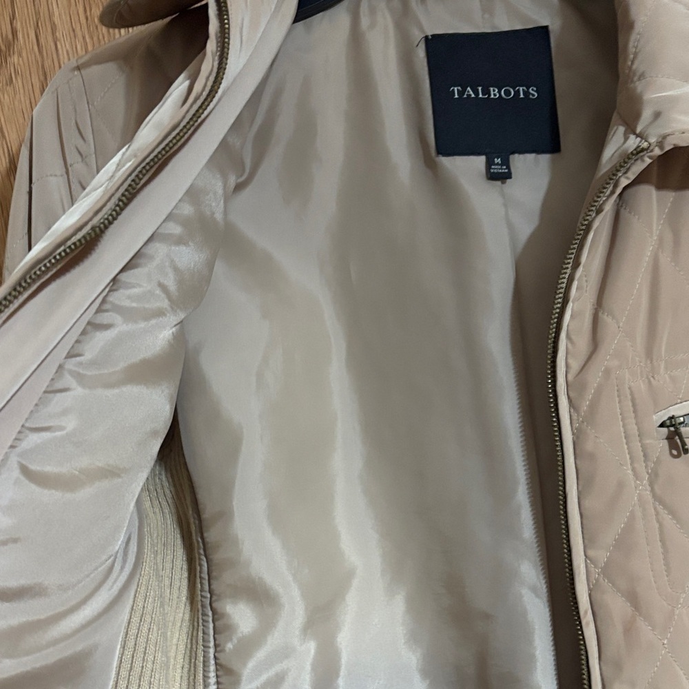 Talbots Beige Quilted Jacket - Picture 8 of 10